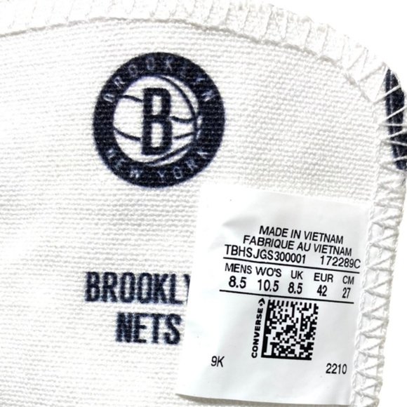 Converse Ctas High Top Canvas White Women's Size Sneakers Custom 172289C-WTBLGR - Picture 9 of 10